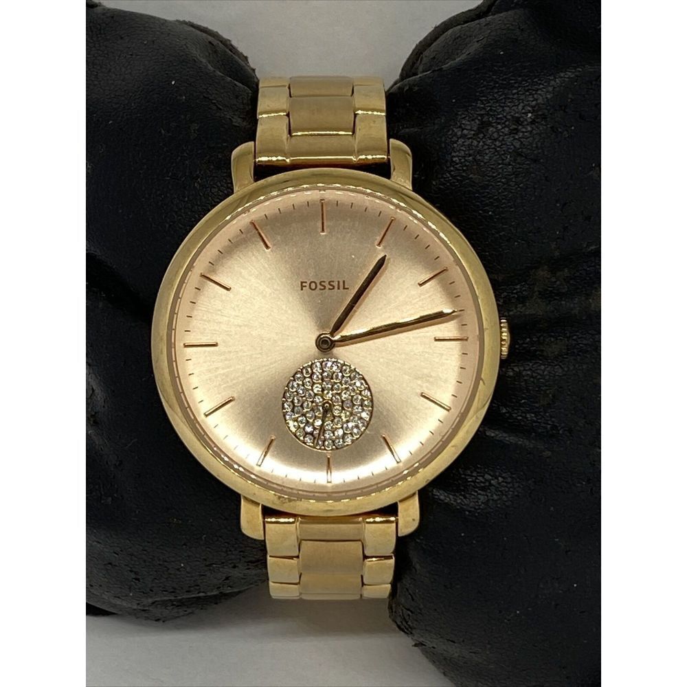 Fossil Jacqueline ES4438 Women Rose Gold Stainless Steel Analog Dial Watch RQ251